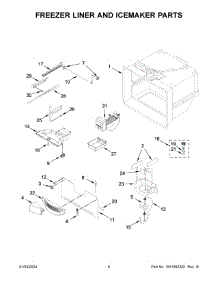 Freezer Liner And Icemaker Parts parts for Whirlpool Refrigerator WRF535SWHZ11 from AppliancePartsPros.com