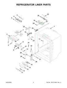 03 - Refrigerator Liner Parts parts for Whirlpool Refrigerator WRF535SWHZ12 from AppliancePartsPros.com