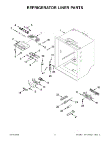 03 - Refrigerator Liner Parts parts for Whirlpool Refrigerator WRF540CWHB01 from AppliancePartsPros.com