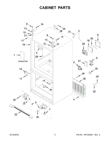02 - Cabinet Parts parts for Whirlpool Refrigerator WRF540CWHB01 from AppliancePartsPros.com