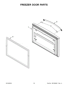 06 - Freezer Door Parts parts for Whirlpool Refrigerator WRF540CWHB01 from AppliancePartsPros.com