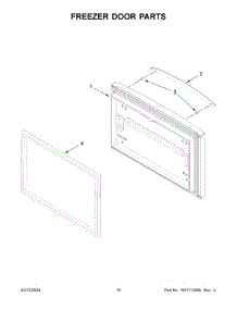 Freezer Door Parts parts for Whirlpool Refrigerator WRF540CWHB08 from AppliancePartsPros.com