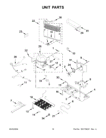 07 - Unit Parts parts for Whirlpool Refrigerator WRF540CWHB10 from AppliancePartsPros.com