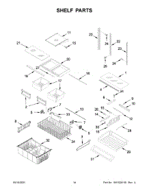 08 - Shelf Parts parts for Whirlpool Refrigerator WRF540CWHV02 from AppliancePartsPros.com