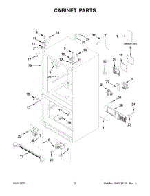 02 - Cabinet Parts parts for Whirlpool Refrigerator WRF540CWHV02 from AppliancePartsPros.com
