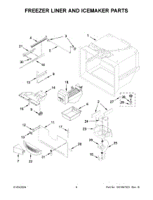 Freezer Liner And Icemaker Parts parts for Whirlpool Refrigerator WRF540CWHV09 from AppliancePartsPros.com