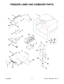 04 - Freezer Liner And Icemaker Parts parts for Whirlpool Refrigerator WRF540CWHV10 from AppliancePartsPros.com