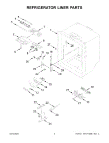 Refrigerator Liner Parts parts for Whirlpool Refrigerator WRF540CWHW08 from AppliancePartsPros.com