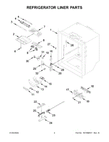 Refrigerator Liner Parts parts for Whirlpool Refrigerator WRF540CWHW09 from AppliancePartsPros.com