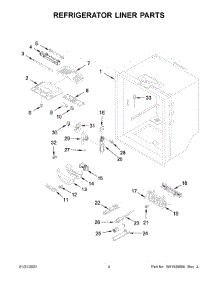 03 - Refrigerator Liner Parts parts for Whirlpool Refrigerator WRF540CWHZ04 from AppliancePartsPros.com