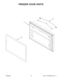 06 - Freezer Door Parts parts for Whirlpool Refrigerator WRF540CWHZ08 from AppliancePartsPros.com