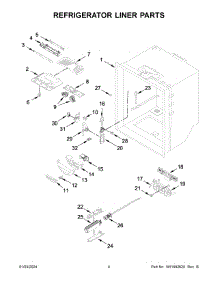 Refrigerator Liner Parts parts for Whirlpool Refrigerator WRF540CWHZ11 from AppliancePartsPros.com