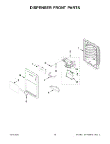 09 - Dispenser Front Parts parts for Whirlpool Refrigerator WRF550CDHZ07 from AppliancePartsPros.com