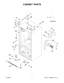 02 - Cabinet Parts parts for Whirlpool Refrigerator WRF550CDHZ07 from AppliancePartsPros.com