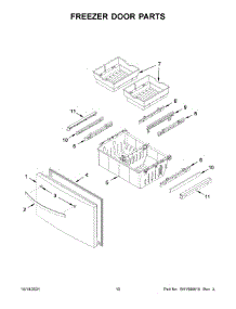 06 - Freezer Door Parts parts for Whirlpool Refrigerator WRF550CDHZ07 from AppliancePartsPros.com