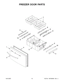 06 - Freezer Door Parts parts for Whirlpool Refrigerator WRF550CDHZ08 from AppliancePartsPros.com