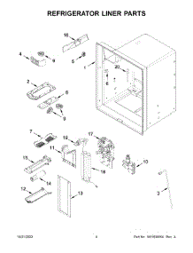 03 - Refrigerator Liner Parts parts for Whirlpool Refrigerator WRF550CDHZ08 from AppliancePartsPros.com