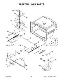 04 - Freezer Liner Parts parts for Whirlpool Refrigerator WRF555SDFZ06 from AppliancePartsPros.com