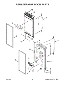 05 - Refrigerator Door Parts parts for Whirlpool Refrigerator WRF555SDFZ06 from AppliancePartsPros.com