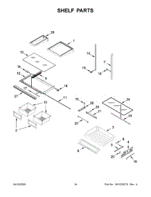 08 - Shelf Parts parts for Whirlpool Refrigerator WRF555SDFZ06 from AppliancePartsPros.com
