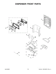 09 - Dispenser Front Parts parts for Whirlpool Refrigerator WRF555SDFZ06 from AppliancePartsPros.com