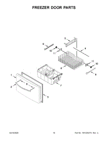 06 - Freezer Door Parts parts for Whirlpool Refrigerator WRF555SDFZ06 from AppliancePartsPros.com