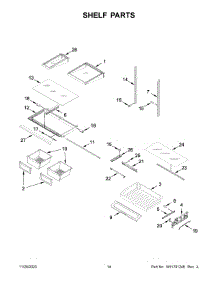 08 - Shelf Parts parts for Whirlpool Refrigerator WRF555SDFZ18 from AppliancePartsPros.com