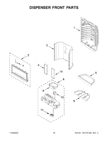 09 - Dispenser Front Parts parts for Whirlpool Refrigerator WRF555SDFZ18 from AppliancePartsPros.com
