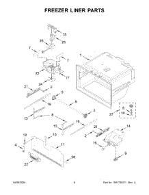 04 - Freezer Liner Parts parts for Whirlpool Refrigerator WRF555SDFZ19 from AppliancePartsPros.com