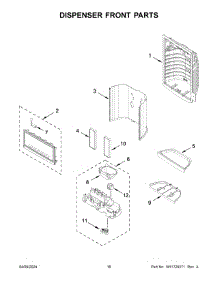09 - Dispenser Front Parts parts for Whirlpool Refrigerator WRF555SDFZ19 from AppliancePartsPros.com