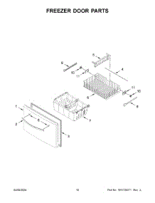 06 - Freezer Door Parts parts for Whirlpool Refrigerator WRF555SDFZ19 from AppliancePartsPros.com