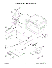04 - Freezer Liner Parts parts for Whirlpool Refrigerator WRF555SDHB07 from AppliancePartsPros.com