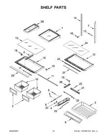 08 - Shelf Parts parts for Whirlpool Refrigerator WRF555SDHB07 from AppliancePartsPros.com