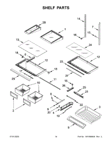 08 - Shelf Parts parts for Whirlpool Refrigerator WRF555SDHB08 from AppliancePartsPros.com