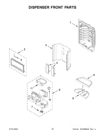 09 - Dispenser Front Parts parts for Whirlpool Refrigerator WRF555SDHB08 from AppliancePartsPros.com