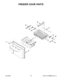 06 - Freezer Door Parts parts for Whirlpool Refrigerator WRF555SDHB08 from AppliancePartsPros.com