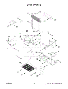 07 - Unit Parts parts for Whirlpool Refrigerator WRF555SDHB10 from AppliancePartsPros.com
