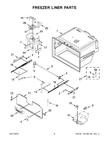 04 - Freezer Liner Parts parts for Whirlpool Refrigerator WRF555SDHV02 from AppliancePartsPros.com