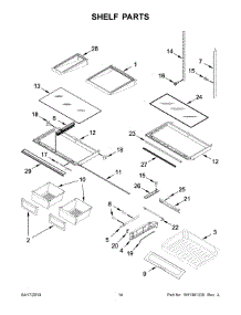 08 - Shelf Parts parts for Whirlpool Refrigerator WRF555SDHV02 from AppliancePartsPros.com