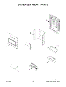 09 - Dispenser Front Parts parts for Whirlpool Refrigerator WRF555SDHV02 from AppliancePartsPros.com