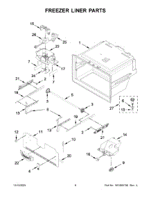 04 - Freezer Liner Parts parts for Whirlpool Refrigerator WRF555SDHV09 from AppliancePartsPros.com