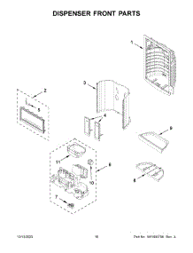 09 - Dispenser Front Parts parts for Whirlpool Refrigerator WRF555SDHV09 from AppliancePartsPros.com