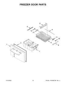 06 - Freezer Door Parts parts for Whirlpool Refrigerator WRF555SDHV09 from AppliancePartsPros.com