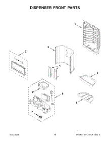 Dispenser Front Parts parts for Whirlpool Refrigerator WRF555SDHV10 from AppliancePartsPros.com