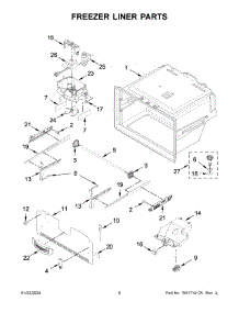 Freezer Liner Parts parts for Whirlpool Refrigerator WRF555SDHV10 from AppliancePartsPros.com