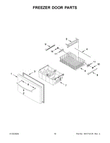 Freezer Door Parts parts for Whirlpool Refrigerator WRF555SDHV10 from AppliancePartsPros.com
