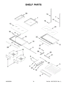 08 - Shelf Parts parts for Whirlpool Refrigerator WRF555SDHV11 from AppliancePartsPros.com