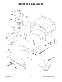04 - Freezer Liner Parts parts for Whirlpool Refrigerator WRF555SDHW02 from AppliancePartsPros.com