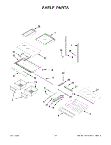 08 - Shelf Parts parts for Whirlpool Refrigerator WRF555SDHW02 from AppliancePartsPros.com