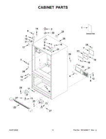 02 - Cabinet Parts parts for Whirlpool Refrigerator WRF555SDHW02 from AppliancePartsPros.com